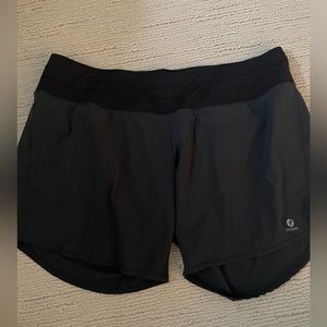 Oiselle long roga shorts
